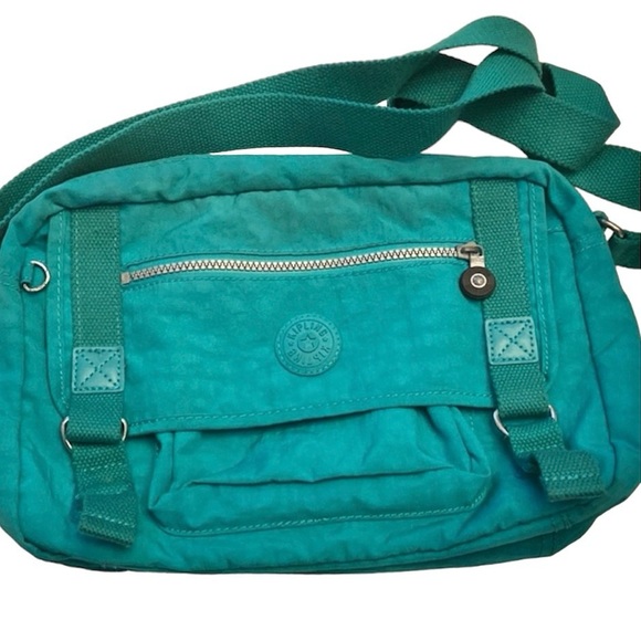 Kipling Official Collectible Jade Teal Crossbody Purse Like New Without Gorilla - Picture 2 of 12
